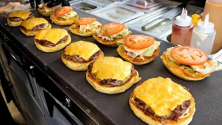 Amazing Street Burger! American Style Bacon Cheeseburger - Bangkok Barney's Burger