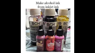 How to make alcohol ink from inkjet printer ink refills