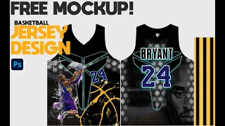 FREE! Sublimation Jersey Vneck mockup Mamba concept | 3 minutes Video | Psd file LIBRE!