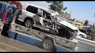 live accident toyota land cruiser 2023 | cctv footage road accident