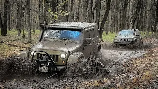 Девушка на Jeep CHEROKEE против АУЕшника. Первый выезд на РУБИКОНЕ.