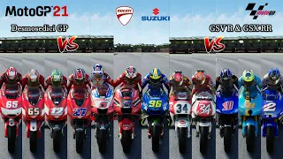 MotoGP 21 || Ducati Desmosedici GP 21 & Suzuki GSX RR GP 21 VS Historical Ducati And Suzuki Bikes ||