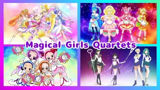 Magical Girls Quartets【 Anime Transformation】For @♡Hanami Yako x3