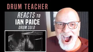 Drum Teacher Reacts to Ian Paice - Drum Solo