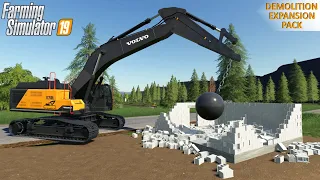 Farming Simulator 19 - WRECKING BALL Demolition The Building