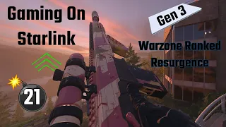 Gaming On Starlink Gen 3: Warzone Ranked Resurgence Win (Latency Highlight)