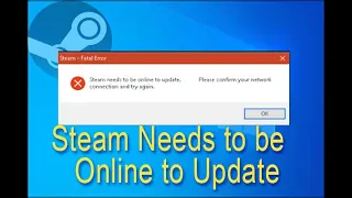 HOW TO FIX STEAM NEED TO BE ONLINE TO UPDATE WITH MOBILE HOTSPOT