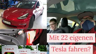 Justin (22) fährt sein nagelneues Tesla Model 3! Wie geht das? Check
