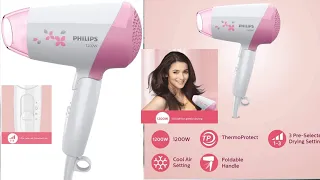 Philips HP8120/00 hair dryer- don't use without cool air / professional hair dryer unboxing- review