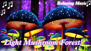 Magic Lights Mushrooms Forest!🍄✨🧚‍♀️ Peaceful Relaxing Music!🧚‍♀️🎶💜💙✨