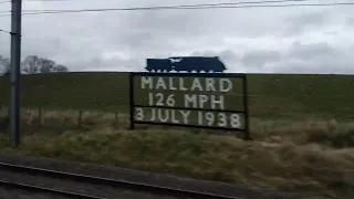 Passing Mallard's 126mph Speed Record Marker on 801230 bound for Grantham 13/02/2024