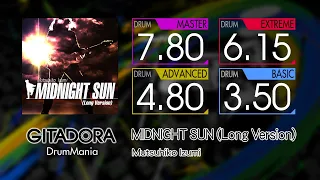 【GITADORA】 MIDNIGHT SUN (Long Version) (MASTER ~ BASIC) Drum