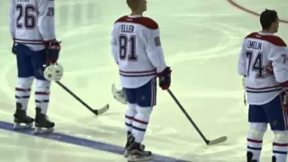 Karen Newman Sings O Canada National Anthem Before Red Wings - Canadians Game