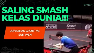 Full Saling Serang!!! Jonathan Groth vs Sun Wen: WTT Contender Lagos 2023 QF