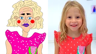 Nastya and Klava had a foam party Drawing meme | Like Nastya #like_nastya