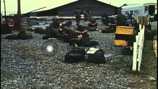 Service Club building at 25th Infantry Division Base Camp in Vietnam. HD Stock Footage
