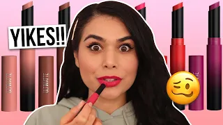 SHOCKING WEAR TEST!! Maybelline Ultimatte Slim Lipsticks Review & Swatches