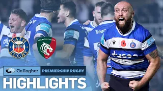 Bath v Leicester - HIGHLIGHTS | Huge Last-Gasp Try Seals Comeback! | Gallagher Premiership 2022/23