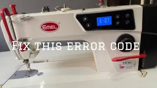 My industrial direct drive was showing me ERROR E-07 . How to fix it.