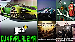[GTA+] BOOST DE PLUSIEURS BUSINESS ! TOUT LES AVANTAGES DU 4 AVRIL AU 2 MAI SUR GTA ONLINE !