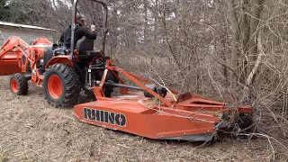 Orange Tractor, Orange Mower - New Property Cleanup