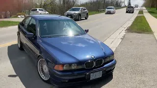 1997 BMW Alpina B10 V8 Pulling into Driveway
