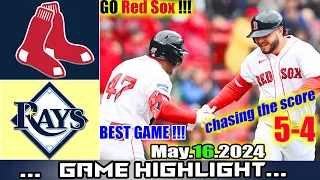 Tampa Bay Rays vs Boston Red Sox (05/16/24) GAME Highlights | MLB Season 2024