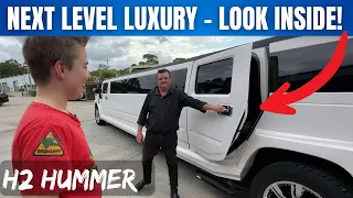 INSANE - Look Inside a Luxury H2 Stretch Hummer Limousine