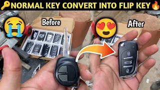 Cheap Price मैं बनवाई Smart Flip key😍🔑Normal key Convert into Flip Key👌|Car key Programming🔥