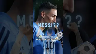 Di Maria's affection and respect for Messi #messi #angeldimaria #celebrities  #football #shorts