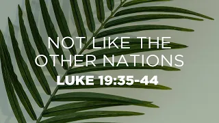 Not Like the Other Nations // Luke 19:35-44