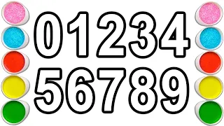 drawing numbers for kids and toddlers 🌈🔴🟠🟡🟢🔵🟣1 2 3 4 5 6 7 8 9 0 numbers for children