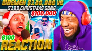 VIK GOATED! | SIDEMEN $100,000 vs $100 CHRISTMAS SONG (REACTION!!!)