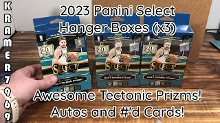 Opening 3 2023-24 Panini Select Basketball Hanger Boxes- Tectonic Prizms! Auto/SP