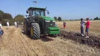 John Deere 8335 R + Quadrivomere Tolusso Prova di Aratura