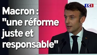 Macron s'exprime à propos des manifestations sur la réforme des retraites