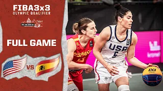 USA v Spain | Women's - Olympic Ticket Full Game | FIBA 3x3 Olympic Qualifier