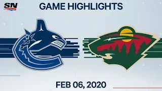 NHL Highlights | Canucks vs Wild – Feb. 6, 2020