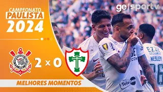 CORINTHIANS 2 X 0 PORTUGUESA | MELHORES MOMENTOS |  7ª RODADA DO CAMPEONATO PAULISTA 2024 | ge.globo