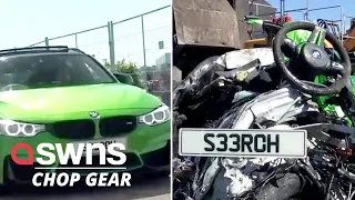 Police crush BMW made from FOUR stolen motors | SWNS