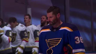 Las Vegas Golden Knights at St. Louis Blues from Rogers Place - Edmonton. USA and Canadian Anthems