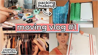 📦 Packing Makeup for a Cross-Country Move, Decluttering Clothes + Selling Furniture | MOVING VLOG #1