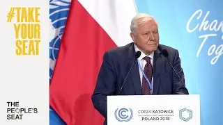 Sir David Attenborough delivers The People’s Seat Address at #COP24 #TakeYourSeat