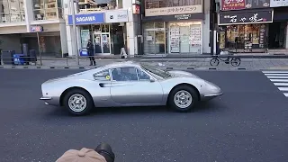 2024年3月3日の外苑に来た旧車、スーパーカー(カウンタック アヴェンタドール ヴァルキリー ディーノなど...)