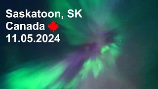 Aurora in Saskatoon, Canada (11.05.2024)