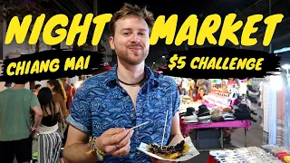 WHAT WE ATE AT THE NIGHT MARKET | $5 BUDGET | CHIANG MAI NIGHT MARKET