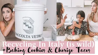 How To Recycle In Italy +The best chocolate Chip Cookies Recipe|Military Wife| Life In Italy