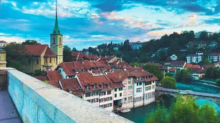 4K Bern Switzerland Early Morning🇨🇭Nomad Relax - 4K Walking Tour