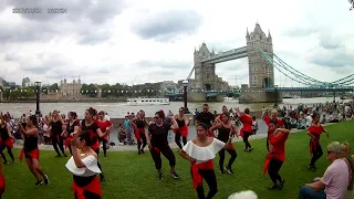 ArtPerUK Peruvian Flashmob in London Bridge UK