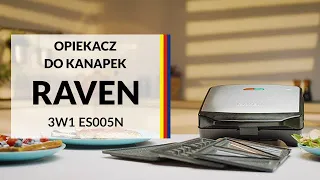 Opiekacz do kanapek Raven 3w1 ES005N – dane techniczne – RTV EURO AGD